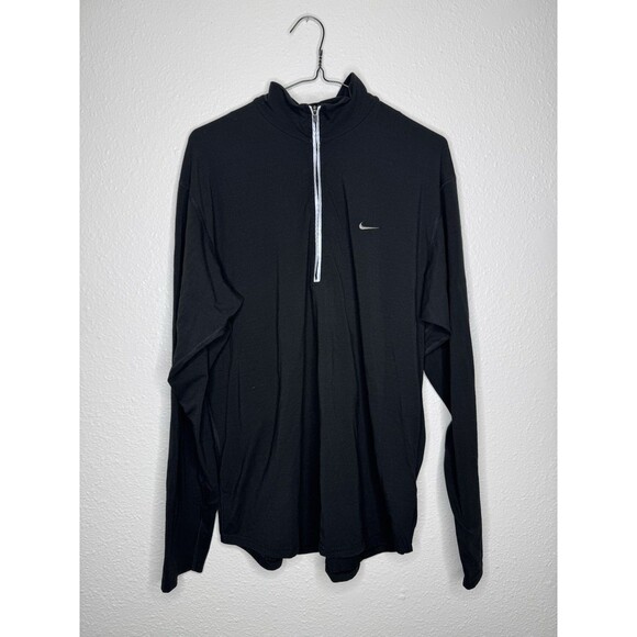 Vintage 2000s Y2K Nike Running Dri-Fit Mens XL 3M Reflective 1/4 Zip Pullover - Picture 1 of 16